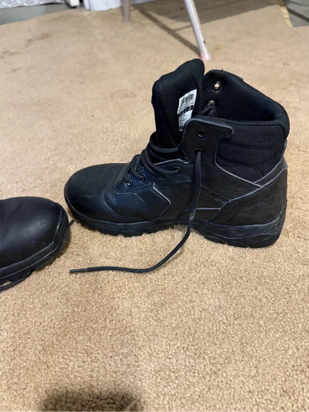 Battle Ops Men’s 7.5 Waterproof Tactical Work Boots Black Soft Toe